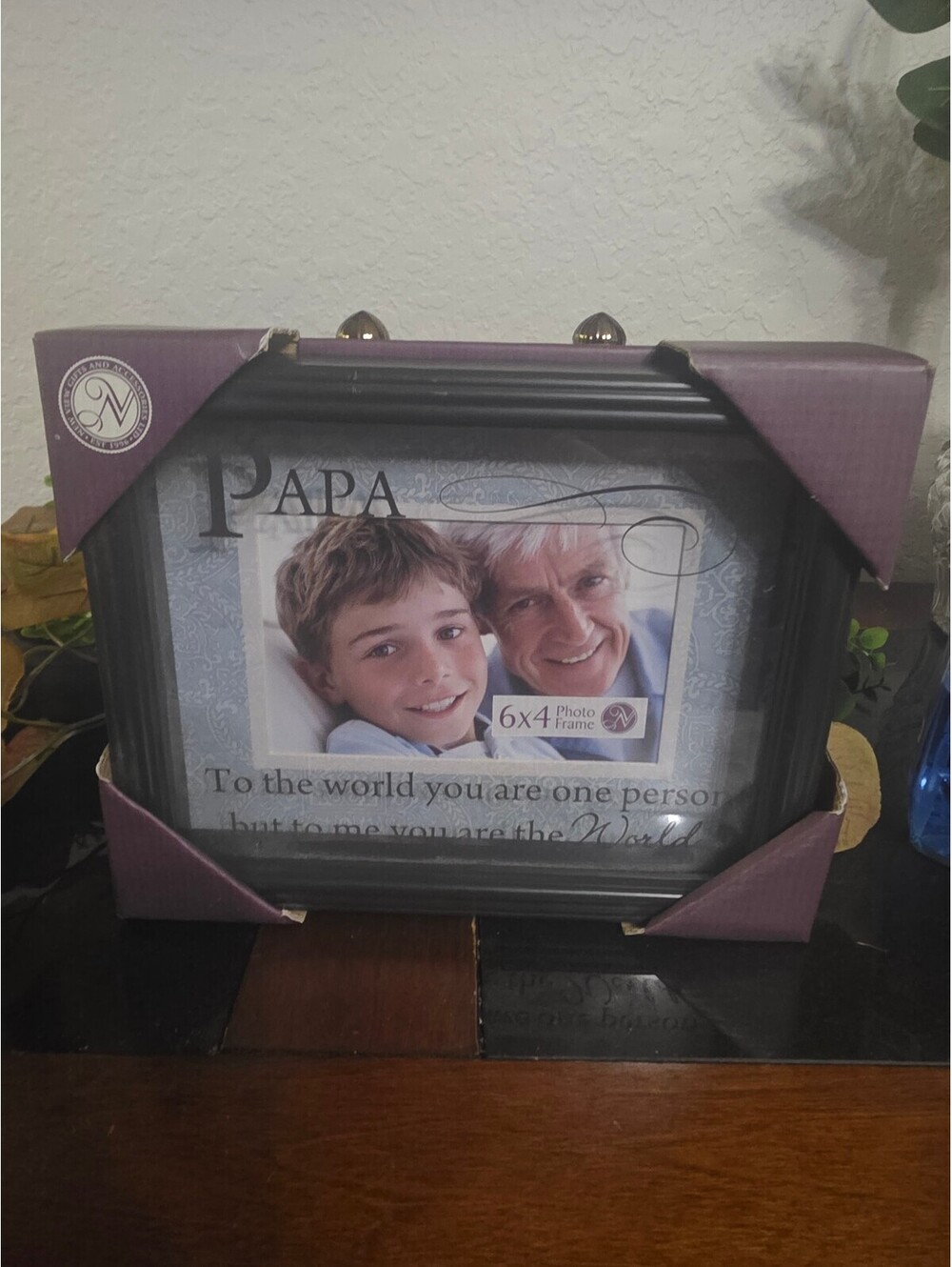 New View Papa 6x4 Photo Frame “To Me You Are the World” New in Box